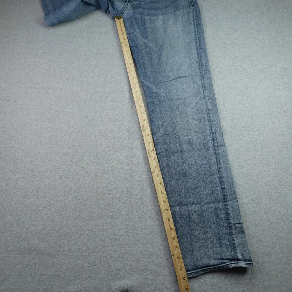 7 For All Mankind Jeans Mens 33 Blue Standard Straight Leg Button Fly Denim